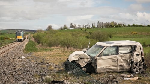 The collision involved the 1.15pm Westport to Dublin train (Pic: Keith Heneghan)