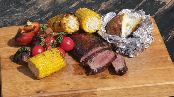 Grilled Striploin of Beef with Grilled Veg