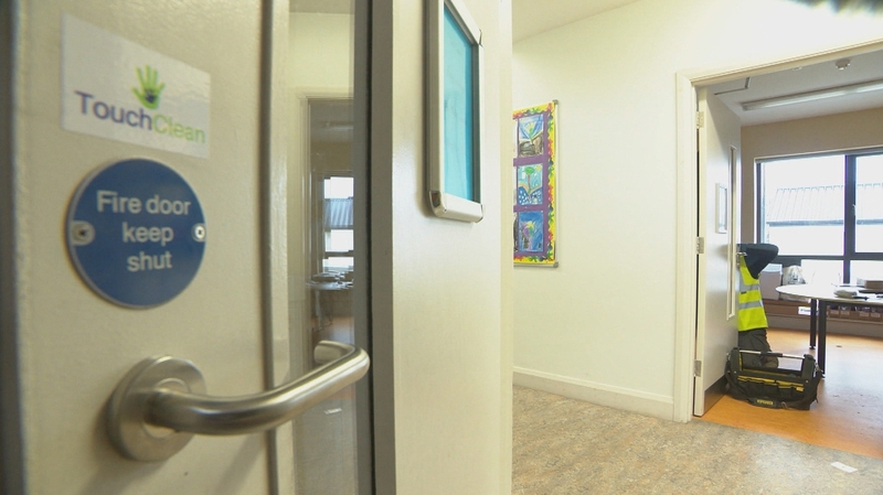 The door handles that Carnehill Joinery have designed have a coating which is anti-viral and anti-bacterial