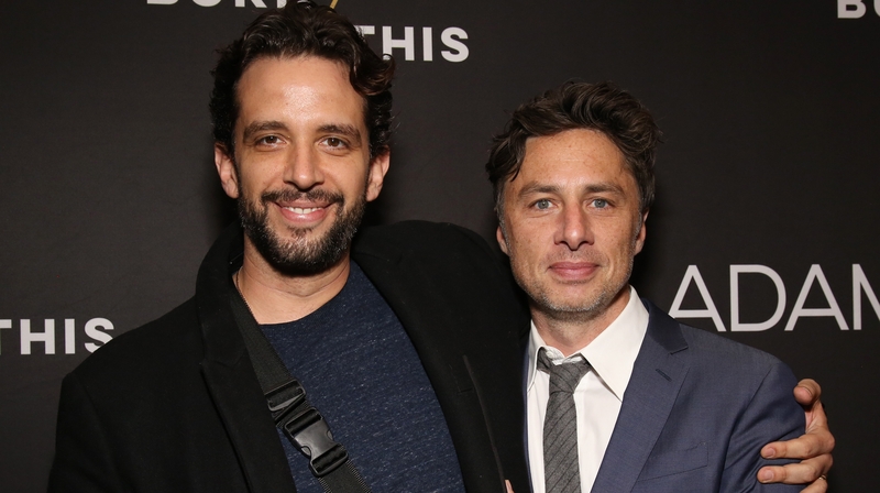 Nick Cordero and Zach Braff in New York in April 2019