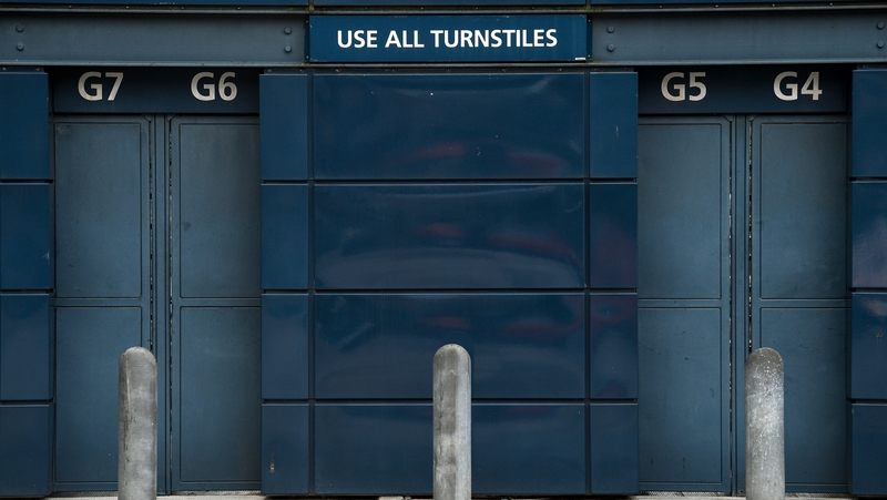 The turnstiles remain locked at Croke Park