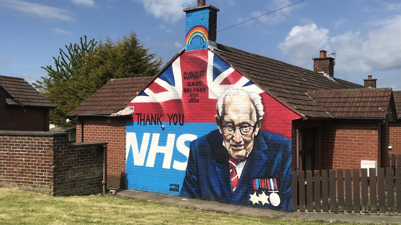 Gratitude to the NHS is the new message on many murals in Northern Ireland