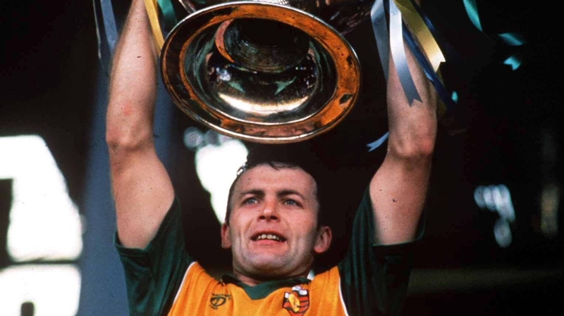 Anthony Molloy lifts Sam aloft