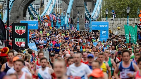 London Marathon director Hugh Brasher says his team is still looking at "innovative ways to socially distance the event".