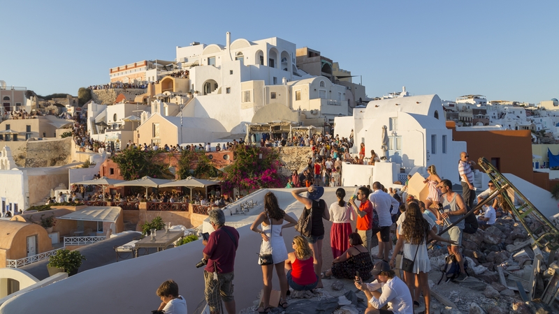 Greek islands like Santorini rely on tourism for much of their revenue