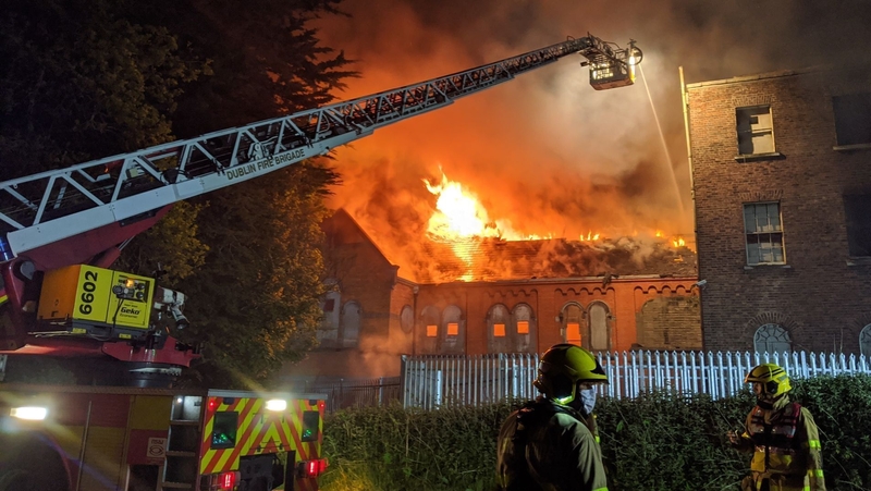 Firefighters attended the blaze at Belcamp College (Pic: @DubFireBrigade)