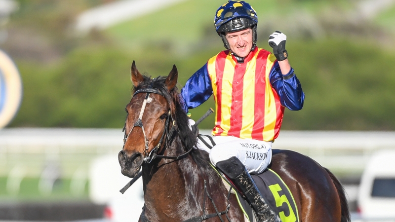 Shane Jackson rode Ablaze to victory in the Annual Steeplechase in Australia