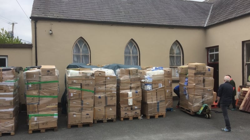 The truck carrying over ten tonnes of equipment left Ennistymon today