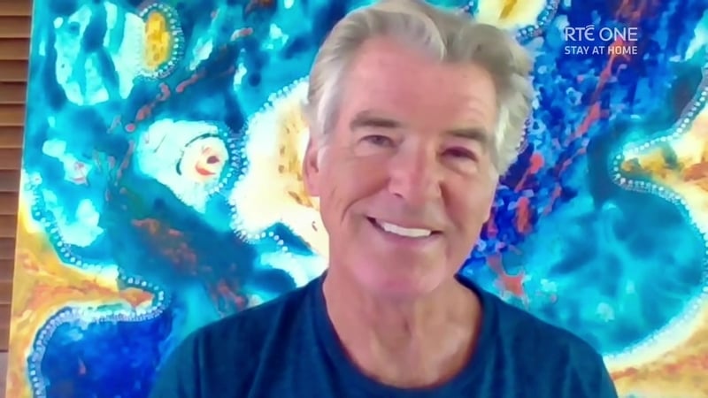 Pierce Brosnan at home in Hawaii on Friday's Late Late Show - "The bond is this lovely gift that keeps giving"