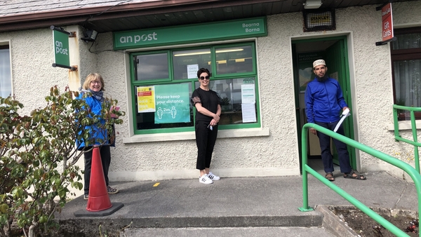 The queue for Barna Post Office in Co Galway
