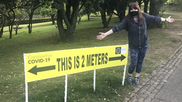 Karyn Moynihan got out for her first walk last Tuesday when public health advice said it was safe to do so