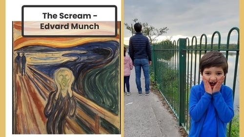 A pupil from Carrigaline Educate Together School recreates Edvard Munch's 'The Scream'
