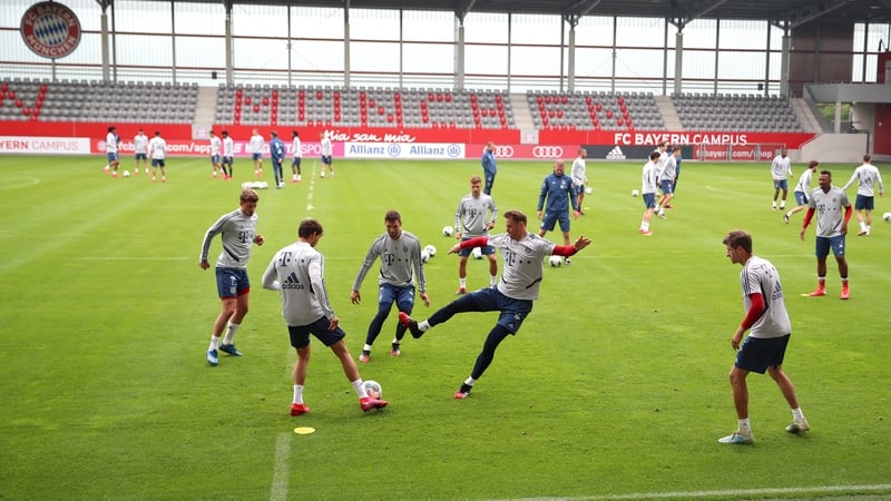 Bayern Munich players training this week