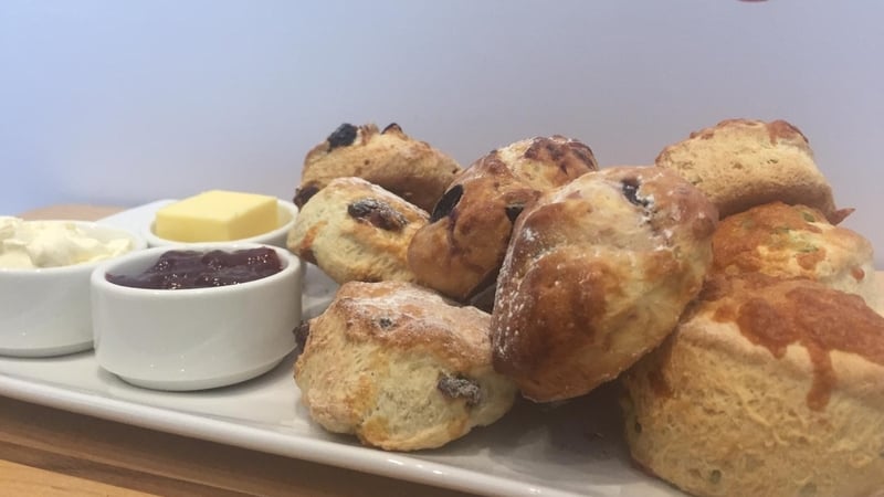 "I love a cheese and bacon scone or even a herb scone to go with a bowl of soup," says Wade.