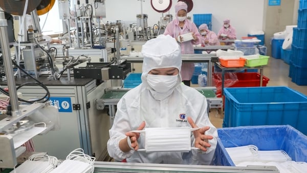 Chinese factory output grew 9.8% in April from a year ago, slower than the 14.1% surge in March
