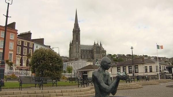 The doors of St Colman's Cathedral remain closed