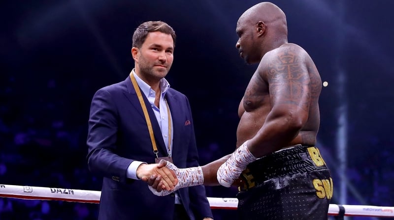 Eddie Hearn hopes to set up a heavyweight bout for Dillian Whyte