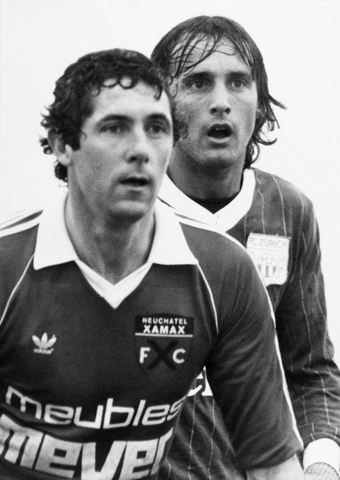 Givens and FC Zurich's Fritz Baur in 1982