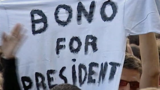 U2 in Brussels in 2005 'Bono For President'