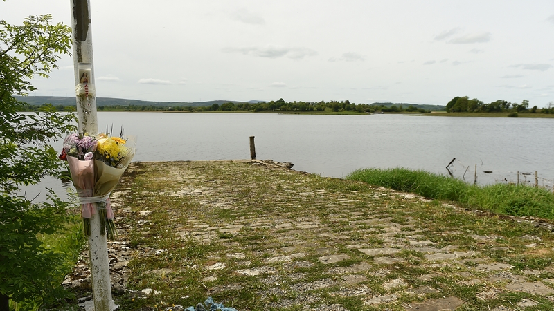 Flowers at the scene on the shores of Lough Erne