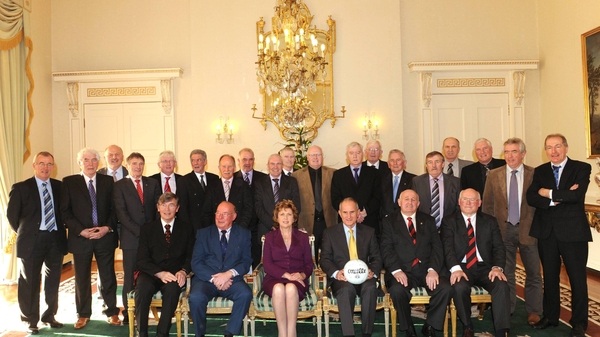 The Down team from 1968 at Áras an Uachtaráin in 2009