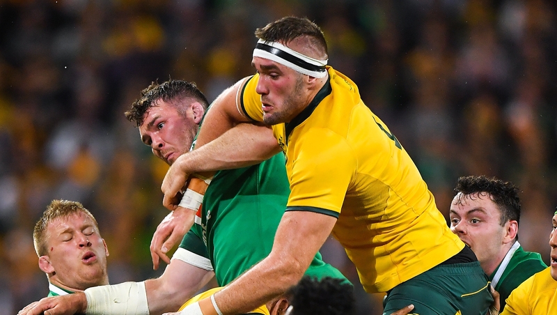 Izack Rodda in action for Australia against Ireland in 2018