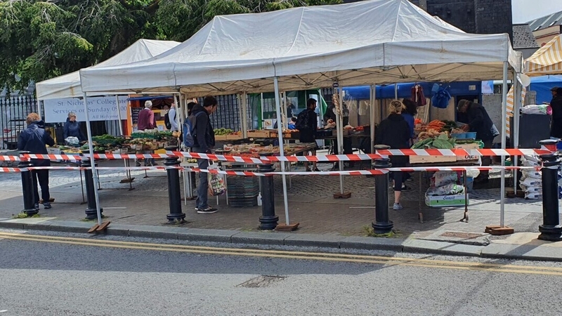 The market at St Nicholas in the city centre