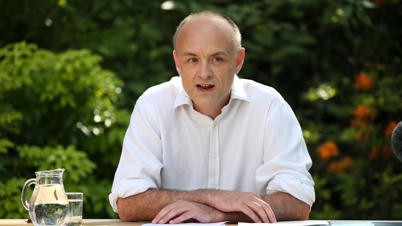 Dominic Cummings speaking to the press this afternoon