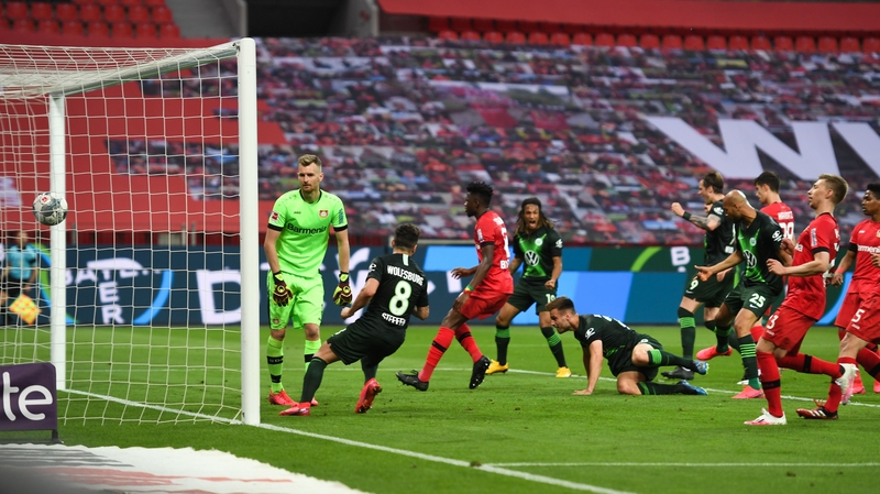 Wolfsburg romped to a surprise away win over in-form Bayer Leverkusen