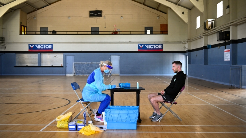 Jack Byrne prepares for his Covid-19 test