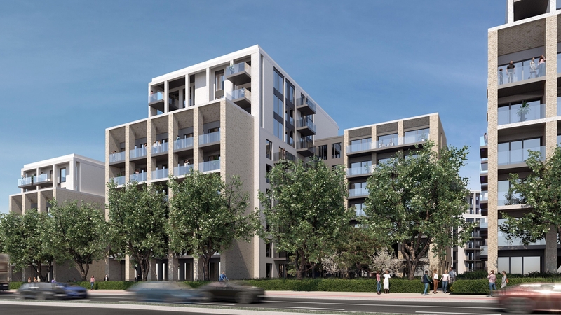 The proposed development comprised 611 apartments in nine blocks up to ten storeys high