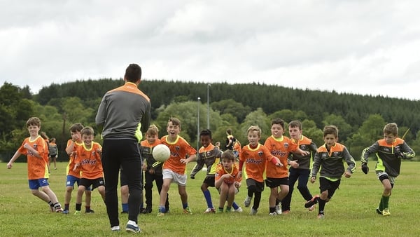 Former Mayo star Lee Keegan at a GAA Cúl Camp in Leitrim in 2017. Photo: Matt Browne/Sportsfile