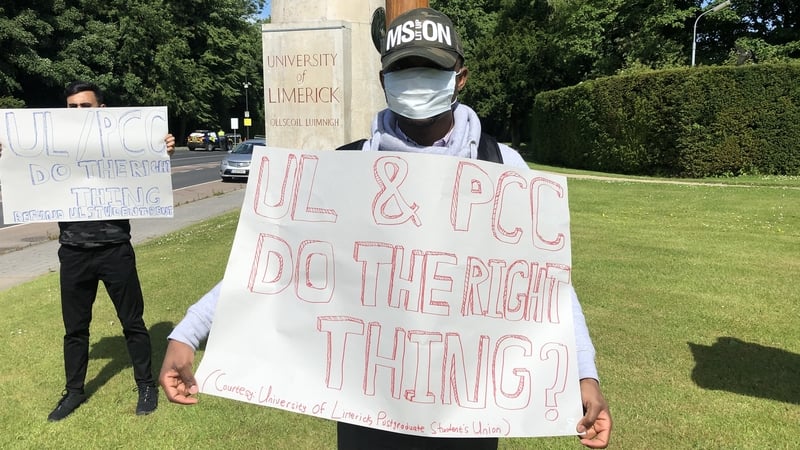 A number of post graduate students had mounted a protest at the university yesterday