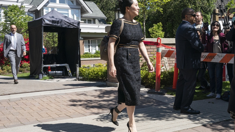 Meng Wanzhou leaves her home for her Vancouver court appearance