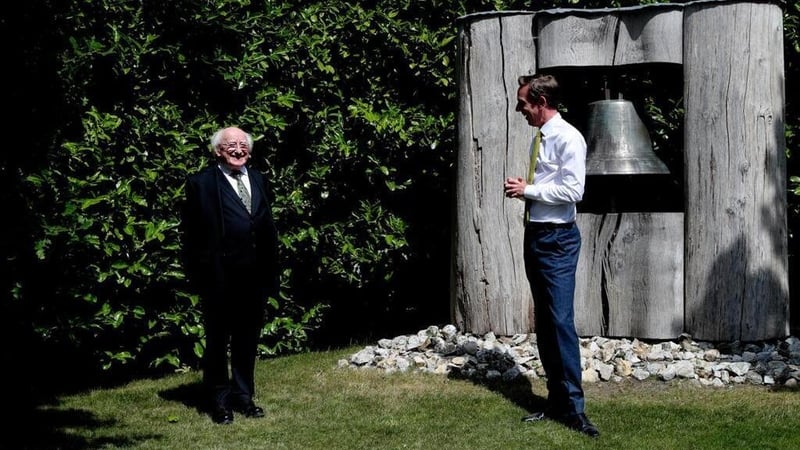 Ryan Tubridy with President Higgins