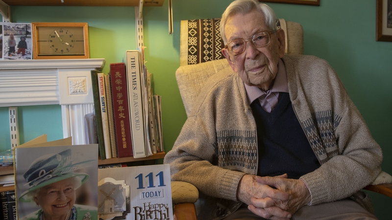 Bob Weighton pictured ahead of his 111th birthday last year