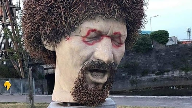 The statue was unveiled on the 35th anniversary of his death by President Michael D Higgins in January 2019