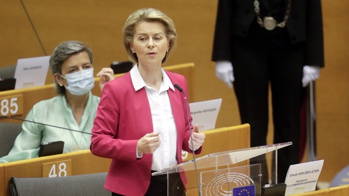 EU Commission president Ursula von der Leyen (above) and Foreign affairs chief Josep Borrell called on the US to rethink its decision