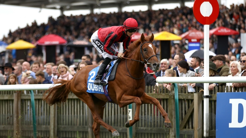 Max Vega ridden by Harry Bentley winning The Godolphin Flying Start Zetland Stakes at Newmarket last October