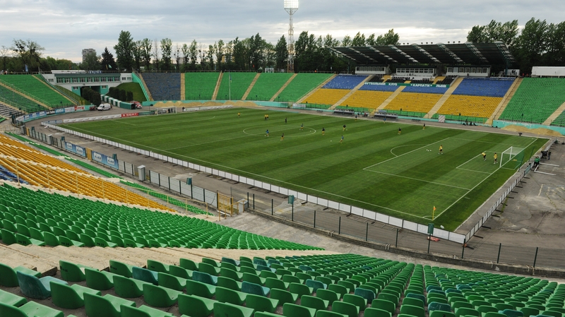 General view of the inside of Karpaty's home ground in Lviv
