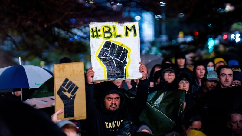 Protesters on the streets of Auckland