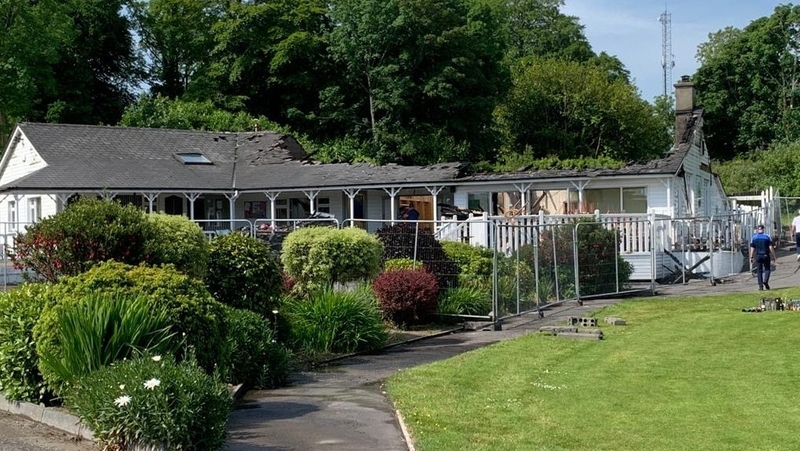 The historic building sustained extensive damage