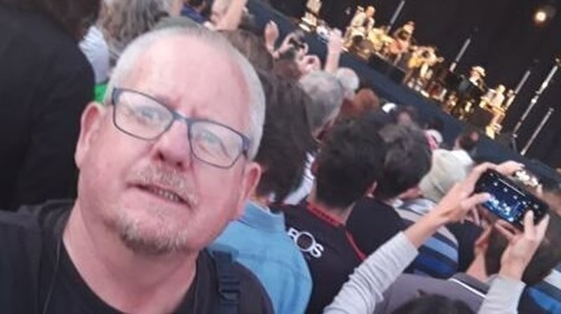 Yup, where else? Brian Lally in the pre-Covid era at Bob Dylan's gig in Kilkenny last July