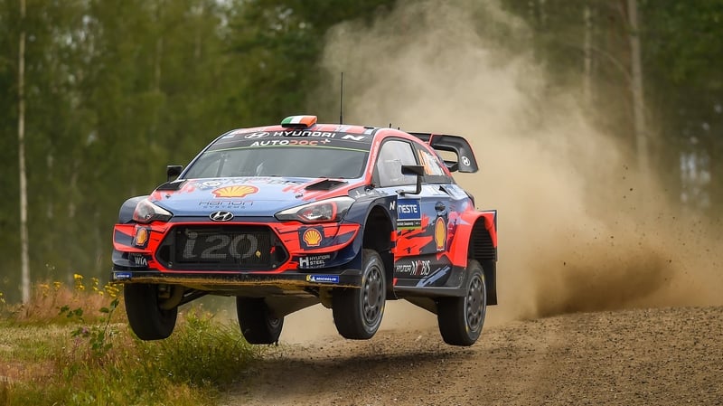 Craig Breen in action at Rally Finland last year