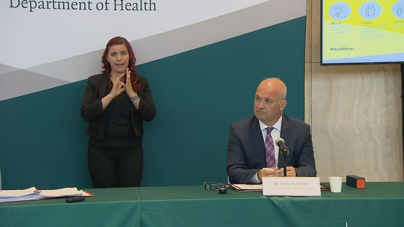 Dr Tony Holohan said 54% of the confirmed cases over the past week are in people aged between 24 and 55
