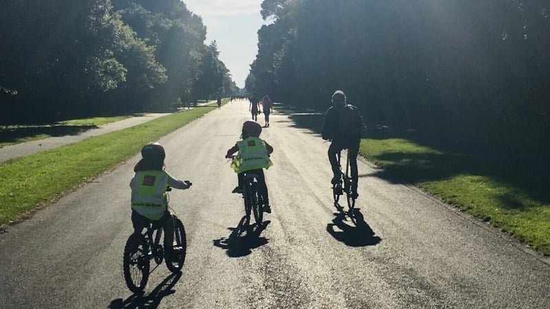 Thousands of families have been taking the opportunity to go for a bike ride together