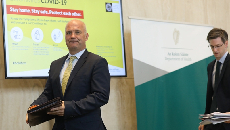 Dr Tony Holohan said there was nothing in the data so far to suggest NPHET won't be able to recommend moving to Phase Two (Pic: Rolling News)