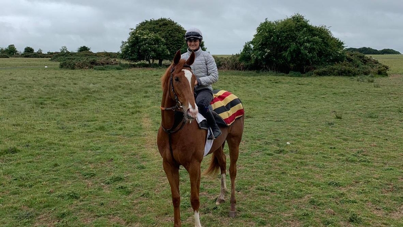 Emilie Maudet on the Curragh plains
