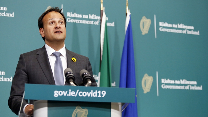 Taoiseach Leo Varadkar speaking this afternoon (Credit RollingNews.ie)