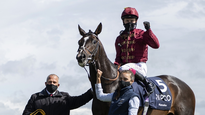 Murphy and stable staff celebrate victory